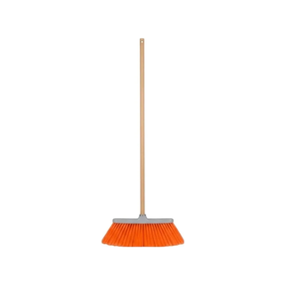 Escoba Abanico de Plástico Color Naranja - 1 Pieza