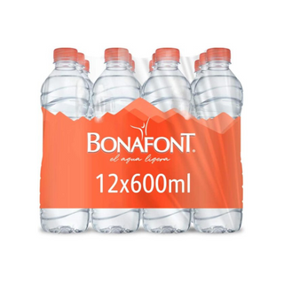Agua 600 ml Marca Bonafont - 12 Botellas