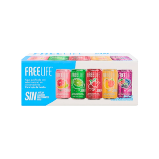 Agua Mineral Saborizada 237ml Marca Freelife - 1 Caja con 20 Piezas
