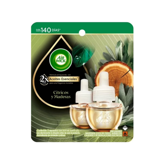 Air Wick Repuestos para Aparato Electrónico Aroma Citricos y Maderas - 1 Paquete con 2 Piezas