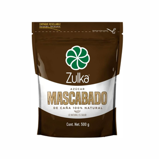 Azúcar Mascabado 500 g Marca Zulka - 1 Pieza