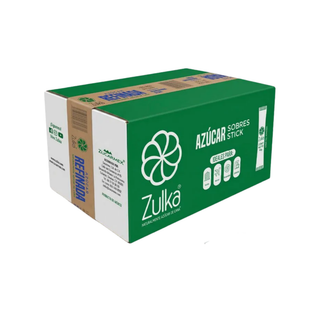 Azúcar Refinada Marca Zulka - 1 Caja con 1000 Sticks de 4g c/u