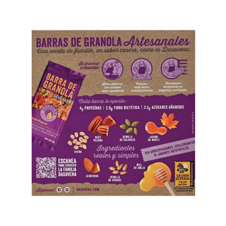Barras de Granola 35g Receta Original Marca Dasavena - Caja con 6 Barras