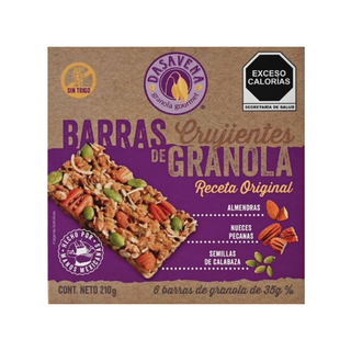 Barras de Granola 35g Receta Original Marca Dasavena - Caja con 6 Barras