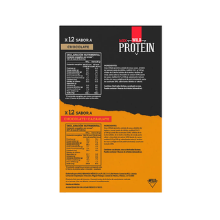 Barras de Proteína Sabores Surtidos 45g Marca Wild - Caja con 24 Barras