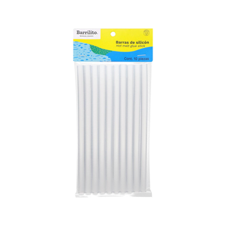 Barras de Silicón 11mm Marca Barrilito - 1 Paquete de 10 Barras
