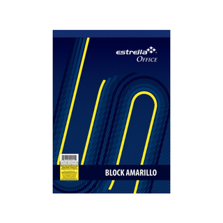 Block de Notas Amarillas Rayadas Tamaño Carta Marca Estrella - 1 Block con 50 Hojas