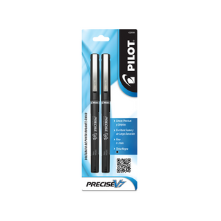 Bolígrafo Punto Fino 0.7 mm Precise V7 Color Negro Marca Pilot - 1 Paquete con 2 Piezas