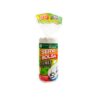Bolsa de Basura Blanca de Alta Resistencia Fleximax de 62 x 76 cm Marca Servi-Bolsa - 1 Paquete Con 25 Piezas