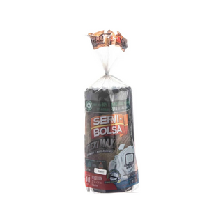 Bolsa de Basura Negra de Basura de Alta Resistencia Fleximax de 55 x 60 cm Marca Servi-Bolsa - 1 Paquete Con 40 Piezas