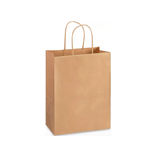 Bolsa Kraft 61 lb 81 g con Asa Torcida 20.5 x 10 x 29.5 - 1 Paquete con 300 Bolsas