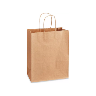Bolsa Kraft 50 lb 81 g con Asa Torcida 26.5 x 16 x 31 - 1 Paquete con 250 Bolsas