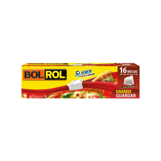 Bolsa para Guardar con Slider Tamaño Grande Marca Bol Rol - 1 Paquete Con 16 Piezas
