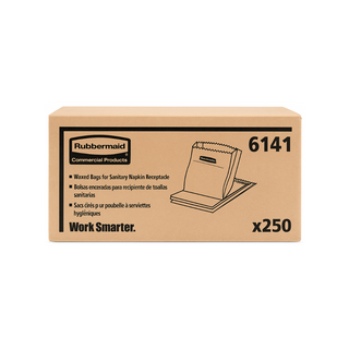 Bolsas Enceradas para Recipiente de Toallas Sanitarias Marca Rubbermaid - 1 Caja con 250 piezas