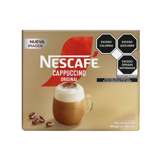 Café Cappuccino Original en Polvo Marca Nescafé - 1 Caja con 24 Sobres de 20 g