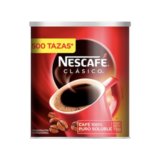 Café Soluble Clásico Lata de 1 kg Marca Nescafé - 1 Pieza