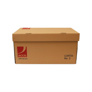 Caja para Archivo de Cartón Kraft Tamaño Carta Marca Acco - 1 Pieza