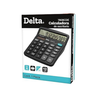 Calculadora de Escritorio 12 dígitos Marca Delta - 1 Pieza