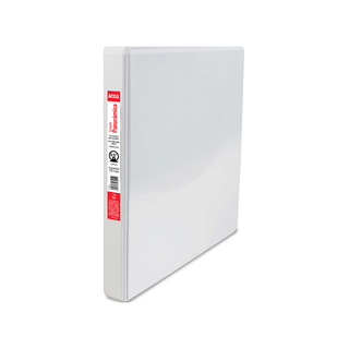Carpeta Panorámica Carta Argolla O 0.5" Color Blanco Marca Acco - 1 Pieza