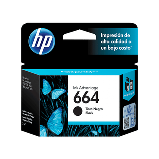Cartucho de Tinta Color Negro Marca HP 664 - 1 Pieza