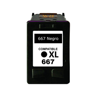 Cartucho de Tinta Color Negro Marca HP 667 - 1 Pieza