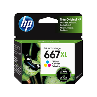 Cartucho de Tinta Multicolor Marca HP 667 - 1 Pieza