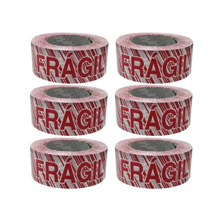 Cinta 100 Frágil color Rojo 48 mm x 150 m Marca Navitek - 1 Paquete con 6 Piezas