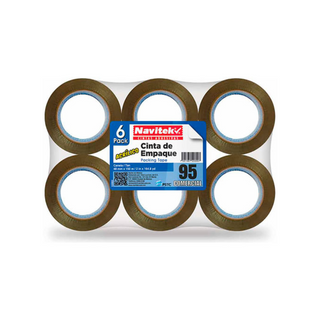 Cinta 95 Canela 48 mm x 150 m Marca Navitek - 1 Paquete con 6 Piezas