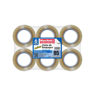 Cinta 95 Natural 48 mm x 150 m Marca Navitek - 1 Paquete con 6 Piezas