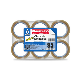 Cinta 95 Natural 48 mm x 50 m Marca Navitek - 1 Paquete con 6 Piezas