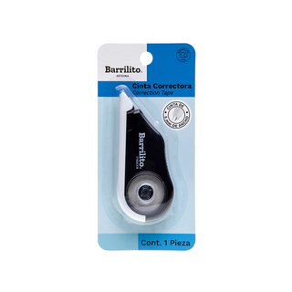Cinta Correctora 12m x 5 mm Marca Barrilito - 1 Pieza