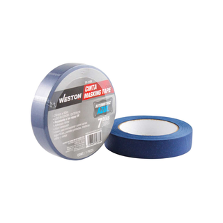 Cinta Masking Tape Azul 24mm x 50m Marca Weston Tools - 1 Pieza