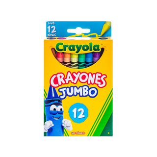 Crayones Jumbo de Colores Marca Crayola - 1 Paquete de 12 Piezas