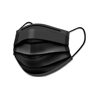 Cubrebocas de Polipropileno Plisado Triple Termosellado Negro - 1 Caja Con 50 Piezas