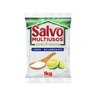 Detergente en Polvo Limón-Bicarbonato 1kg Marca Salvo - 1 Pieza