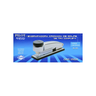 Engrapadora de Tira Completa Cromada de Golpe No. 401 Marca Pilot Fifa - 1 Pieza