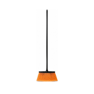 Escoba Cepillo Abanico con Bastón de Aluminio Color Naranja - 1 Pieza