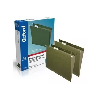 Folder Colgante Tamaño Carta Marca Oxford - 1 Caja Con 25 Piezas