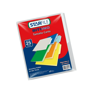 Folder Gris Hot Colors Tamaño Carta Marca Starlife - 1 Paquete con 25 Piezas