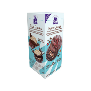 Galletas de Arroz, Quinoa y Linaza Cubiertas de Chocolate 22g Marca Alquimia Viva - 1 Caja con 16 Piezas