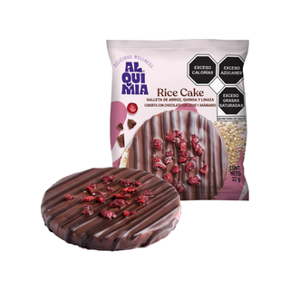 Galletas de Arroz, Quinoa y Linaza Cubiertas de Chocolate 22g Marca Alquimia Viva - 1 Caja con 16 Piezas
