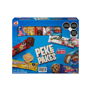 Galletas PekePakes Marca Gamesa - 1 Caja con 40 Piezas