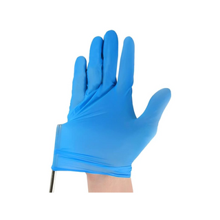 Guantes de Nitrilo Sin Polvo Color Azul - 1 Caja Con 100 Piezas