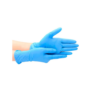 Guantes de Nitrilo Sin Polvo Color Azul Talla CH - 1 Caja Con 1000 Piezas