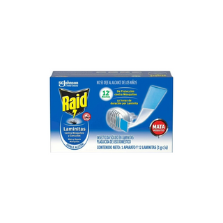 Insecticida Sólido Laminitas Marca Raid - 1 Aparato con 12 Laminitas
