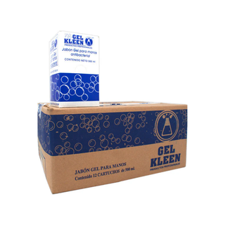 Jabón Liquido para Manos Aroma Manzana Cartucho Marca Gel Kleen 500 ml - 1 Caja con 12 Piezas