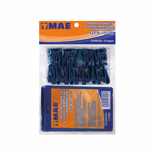 Juego de Porta Gafete Vertical de Plástico con Broche Marca MAE - 1 Paquete Con 10 Piezas