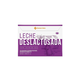 Leche Deslactosada 1 L Marca Member's Mark - Caja con 12 Piezas