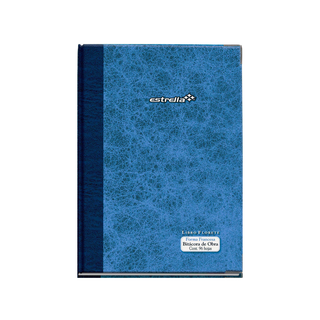 Libro Bitácora de Obra 96 Hojas Marca Estrella Forma Francesa - 1 Pieza