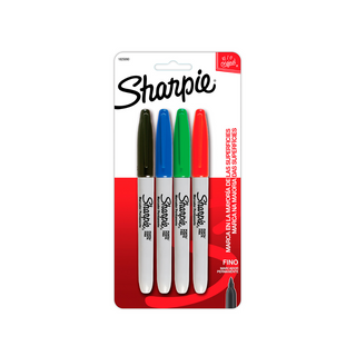 Marcador Permanente Colores Surtidos Marca Sharpie - 1 Caja Con 4 Piezas